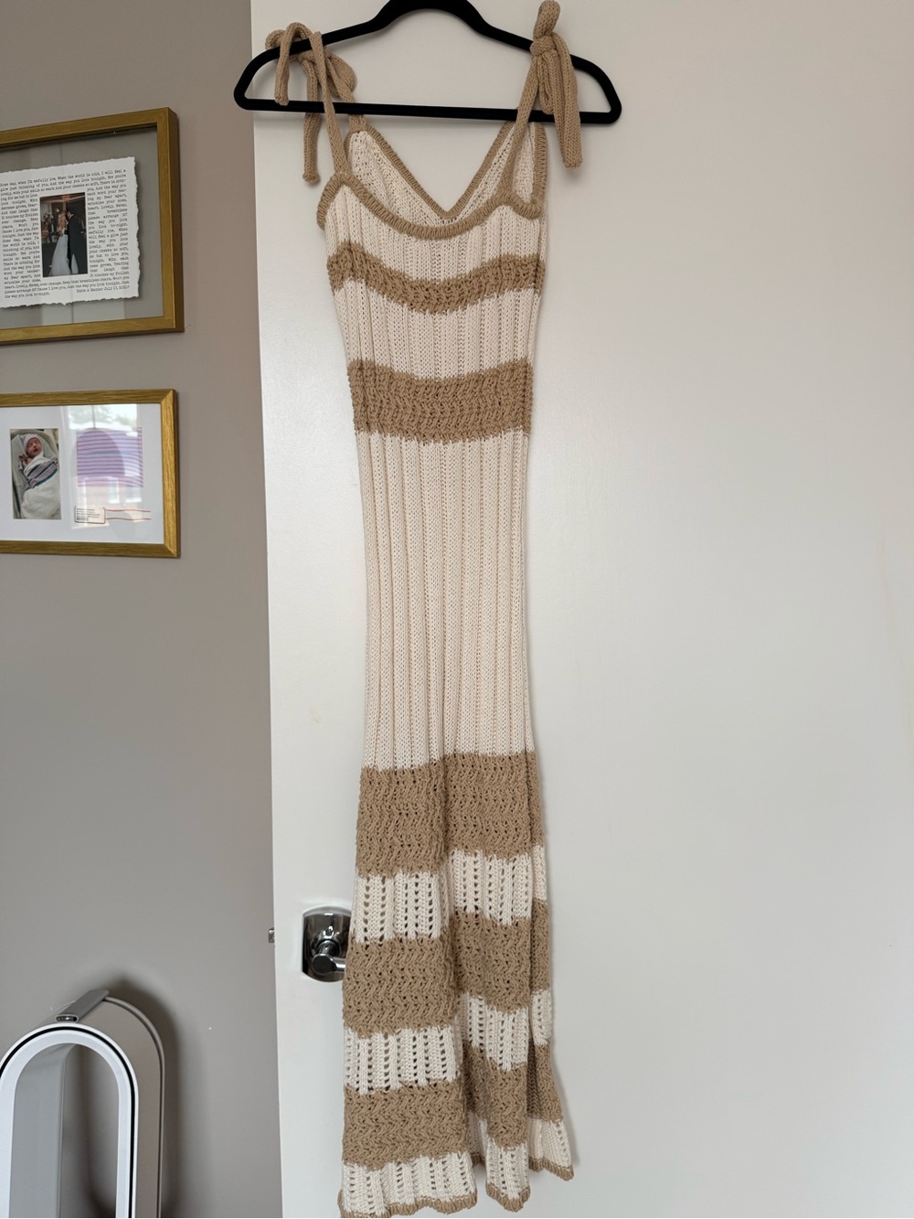 Ramy Brook Contrast-Trim Knit Cardigan in Cream and Taupe